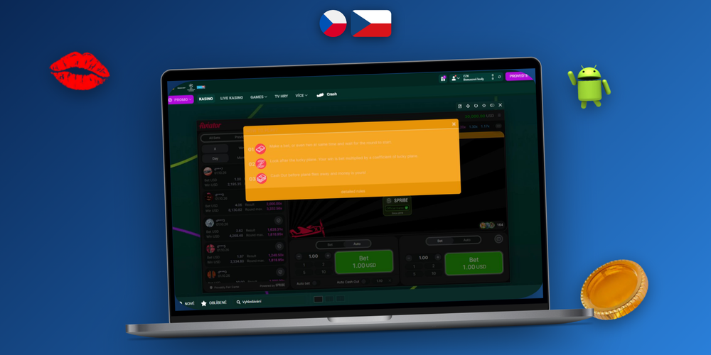 Aviator online ve Spinbetter na mobilu a desktopu s tlačítkem cash-out